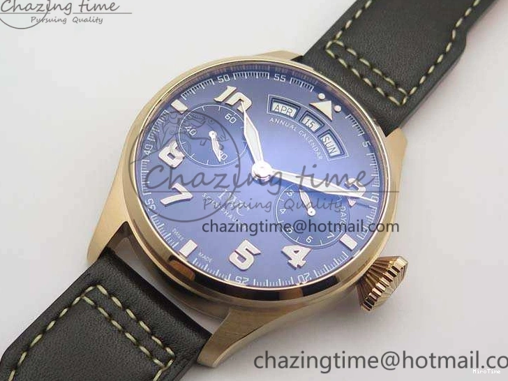 MIROTIME 0730 Big Pilot Real PR IW502701 RG YLF 1:1 Best Edition Blue Dial On Calfskin Strap A Classic 7225